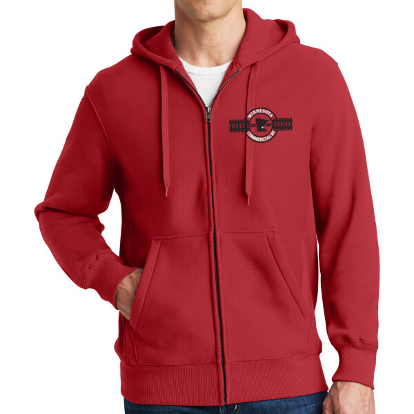 Sport-Tek® Super Heavyweight Full-Zip Hooded Sweatshirt - Embroidered Logo Thumbnail